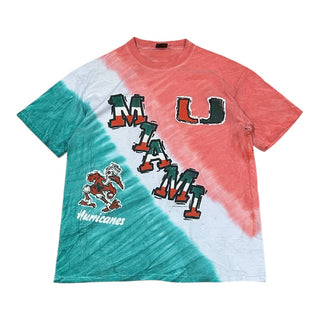 90s Miami Hurricanes Tie Dye Tshirt size XL