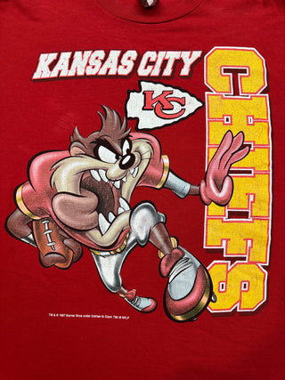 1997 Kansas City Taz Chiefs Tshirt size Large