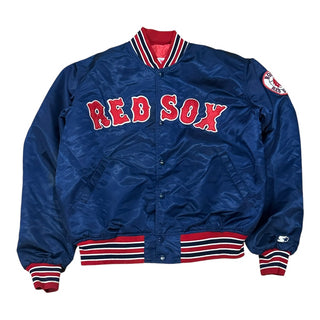 Boston Red Sox Spellout Satin  Jacket Sz XL