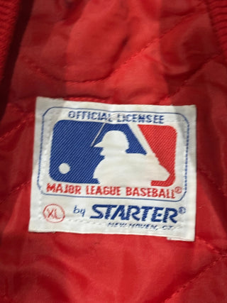 Boston Red Sox Spellout Satin  Jacket Sz XL