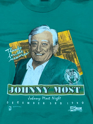 Boston Celtics Johnny Most Tribute Tshirt Sz L