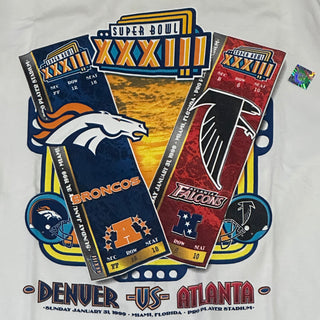 1999 Broncos vs. Falcons Super Bowl Tshirt size XL