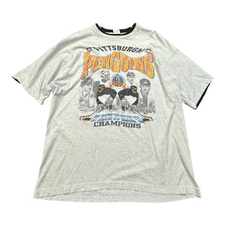 1991-92 Back 2 Back Penguins Tshirt size XL