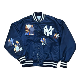80s New York Yankees Satin Seinfeld Custom Jacket Sz XXL