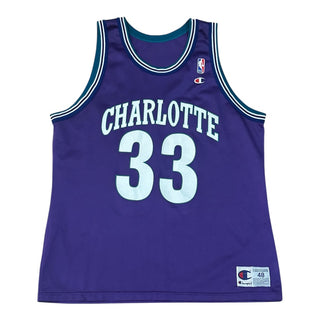 Hornets Alonzo Mourning Champion Jersey size 48/XL