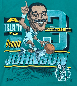 Boston Celtics Dennis Johnson Caricature Tshirt Sz S