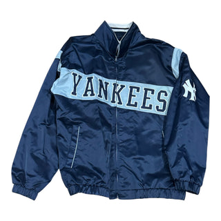 New York Yankees Spellout Stripe Jacket Sz L