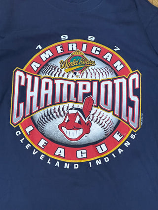 1997 AL Champions Cleveland Indians Tshirt Sz M