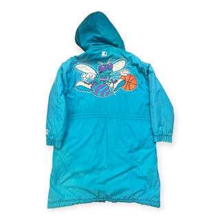 90s Charlotte Hornets Trench Coat size XL