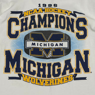 1996 NCAA Hockey Championship Michigan Wolverines Tshirt Sz XL
