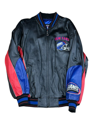 New York Giants Leather Jacket Sz L
