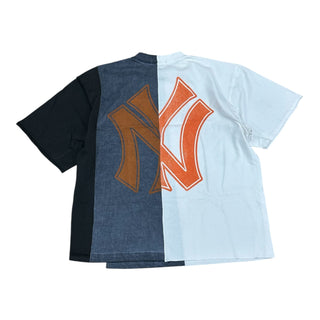 Retro Split White Custom Knicks Tshirt