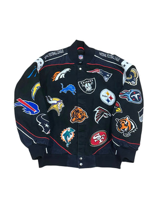 Nfl All Over Patch Jacket Sz L