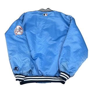 New York Yankees Baby Blue Satin Jacket Sz XXL