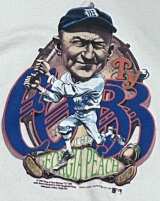 Detroit Tigers Ty Cobb Caricature Tshirt Sz L