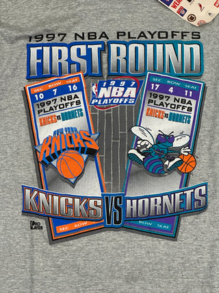 1997 Knicks vs. Hornets Playoff Tshirt size XL