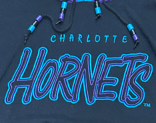 Charlotte Hornets Bubble Grafitti Hooded Tshirt Sz XL