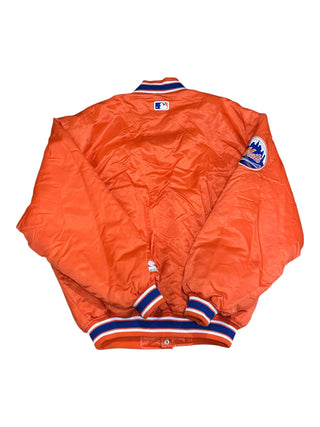 90s NY Mets Orange Starter Jacket size Large