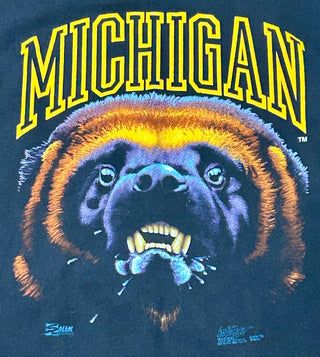 Michigan Wolverines Big Face Tshirt Sz L