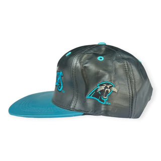 Panthers Leather Snapback