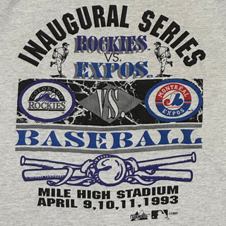 1993 Rockies vs. Expos Tshirt size XL