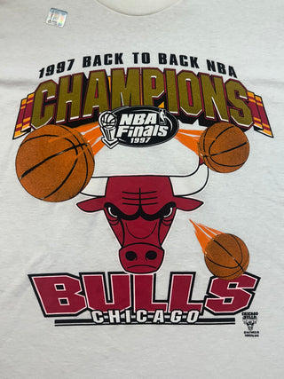 1997 Bulls Back 2 Back Champions Tshirt size L