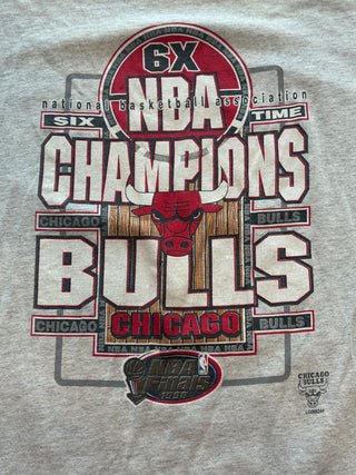 1998 6 Time Champions Chicago Bulls Tshirt Sz XL (MTS4)