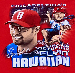 Philadelphia Phillies Shane Victorino Flyin Hawaiin Tshirt Sz XL