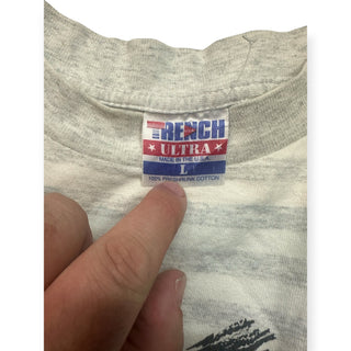 90s Jets Script Striped Tshirt size L
