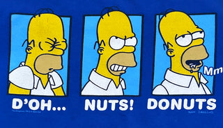 Homer Simpson Doh Nuts MmmDonuts Tshirt Sz L