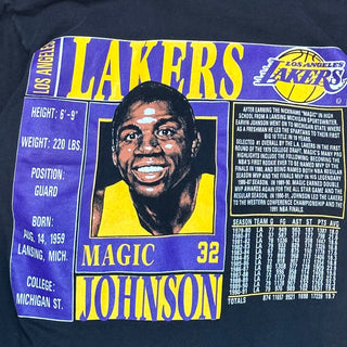 Los Angeles Lakers Magic Johnson Trading Card Tshirt Sz L(170)