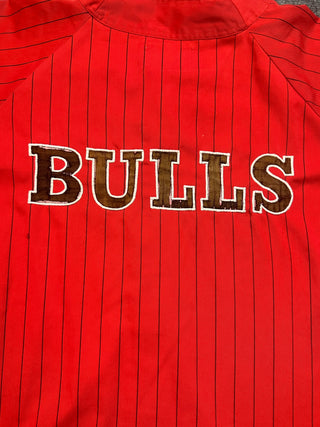 90s Bulls Pinstripe Baseball Jersey  size XL