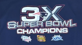 New England Patriots 3Time Super Bowl Champions Long Sleeve Tshirt Sz XL
