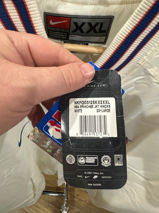 Y2K Knicks White Nike Jacket size 2X