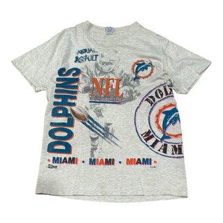 Miami Dolphins Aerial Assualt Aop Tshirt Sz L(241)