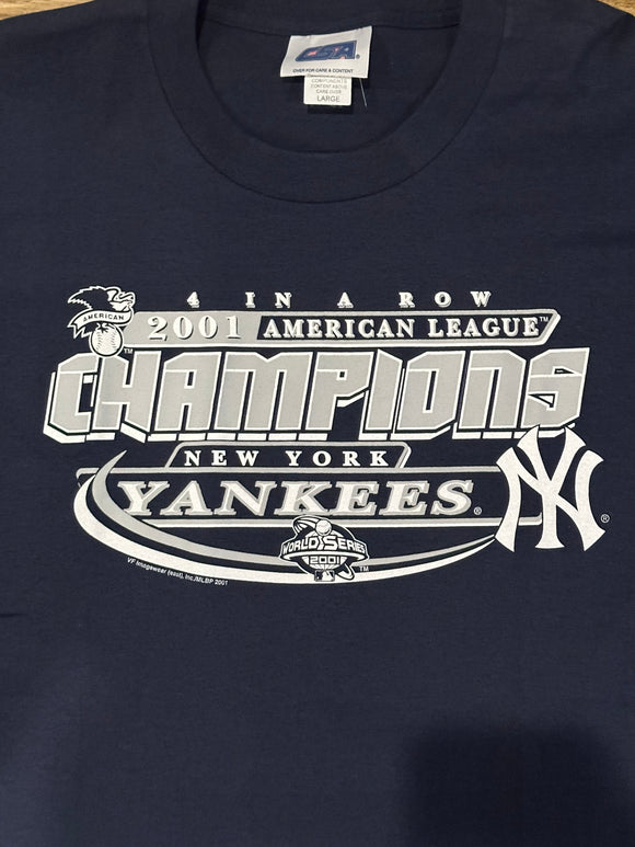 2001 Yankees AL Tshirt size L