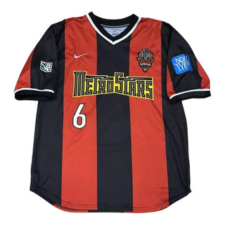 New York New Jersey Metrostars Steve Shak Autographed Jersey Sz L