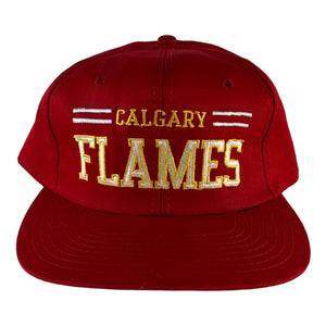 90s Twins ent. Calgary Flames NHL snap back hat