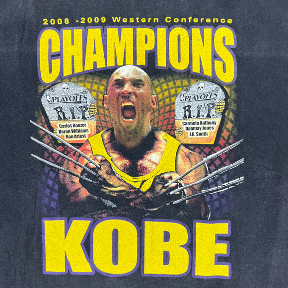 2009 Kobe Bryant Los Angeles Lakers NBA champions tee size XL
