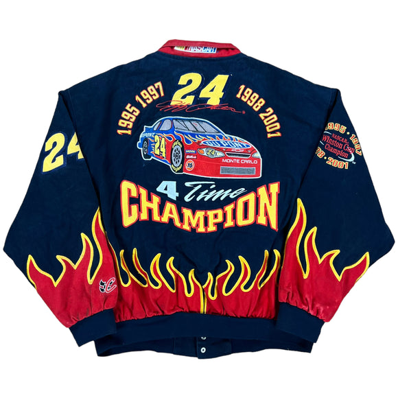 2001 Nascar Jeff Gordon 4 time champion racing flame jacket size XXL