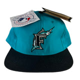 90s Florida Marlins back spell out snap back hat