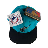 90s Florida Marlins back spell out snap back hat