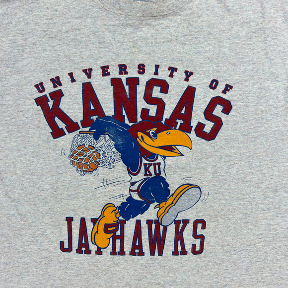 90s University of Kansas Jay Hawks t shirt size XL
