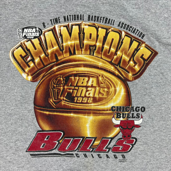 1998 Chicago Bulls 6 time NBA champions t shirt size L