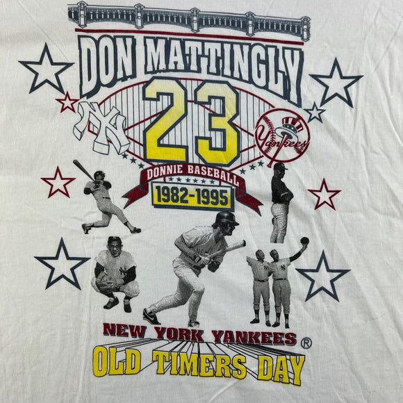 1995 New York Yankees Don Mattingly Old Timers Day tee size XL