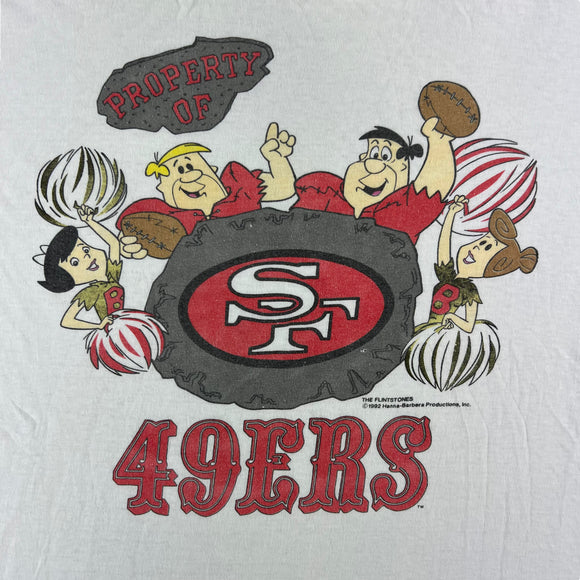 1992 San Fransisco 49ers Flintstones tee size XL