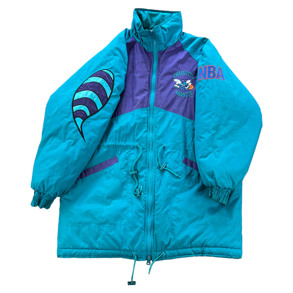 90s Pro Player Charlotte Hornets trench jacket size L