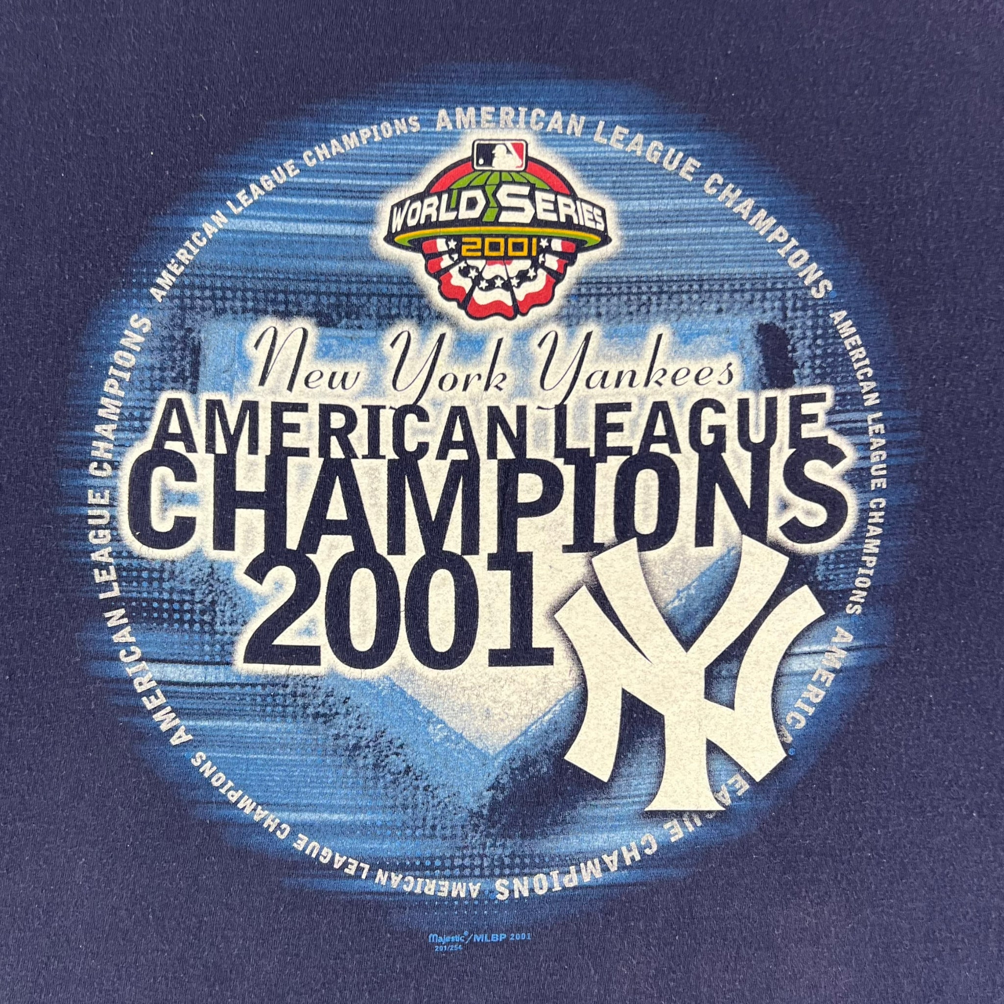 2001 New York Yankees World Series Champions tee size XL – Mr