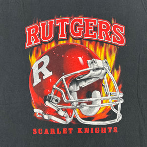 Y2K Rutgers University Scarlet Knights Flame helmet tee size XXL