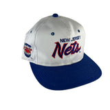 90s Sports Specialties New Jersey Nets double line script twill snap back hat